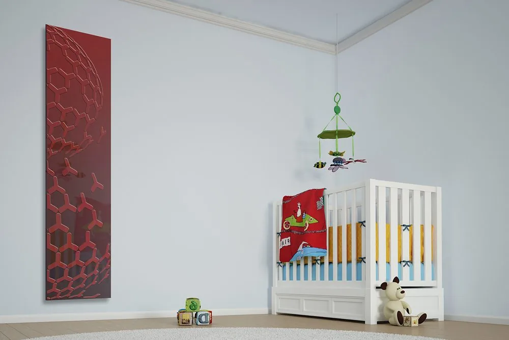 A decorative face rather than a plain one. These behave as artwork that happens to be the room's heat source.